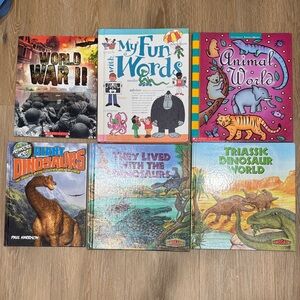 Hardcover Children's Educational Books - Dinosaur, My Fun Words etc.